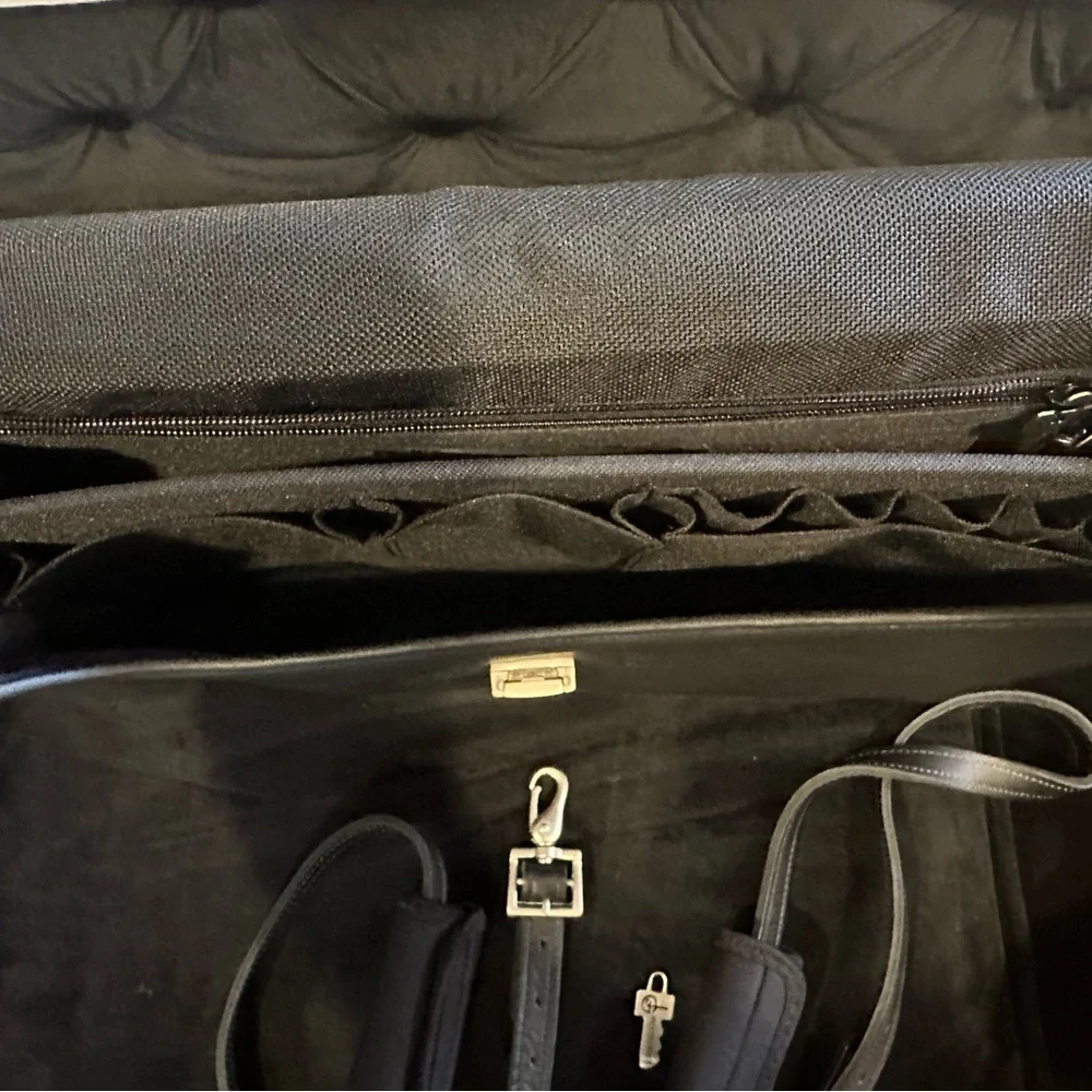 Jack Georges EXECUTIVE LEATHER BRIEFCASE #8415 Black leather